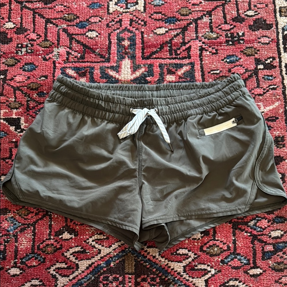Vuori Women's Clementine Shorts, Olive Green, Medium